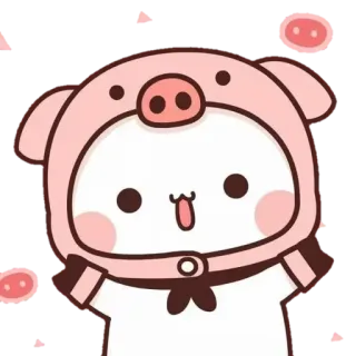 ☺️ varken, schattig, dier, cartoon whatsapp sticker