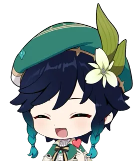 ❤️ Venti Genshin Impact Anime, Carino, Venti, Genshin Impact, Chibi telegram sticker