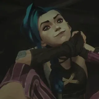 🌀 Jinx Arcane Jinx, Arcane, League of Legends, animado, personaje telegram sticker