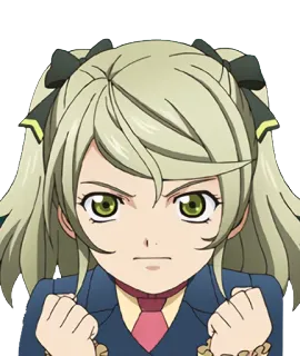 😡 Anime, Ragazza, Codini, Arrabbiata, Seria whatsapp sticker