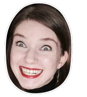 😁 женщина, портрет, лицо, улыбка, глаза, красная помада telegram sticker
