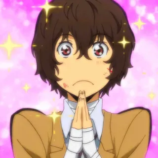 🖤 Dazai Osamu Bungou Stray Dogs Anime, Cartoon, Charakter, Dazai Osamu, Bungou Stray Dogs, Verletzt whatsapp sticker