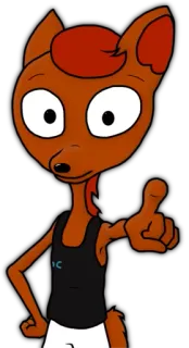 👉 Cartoon, Tier, Figur, Anthropomorph, Fell, Illustration telegram sticker