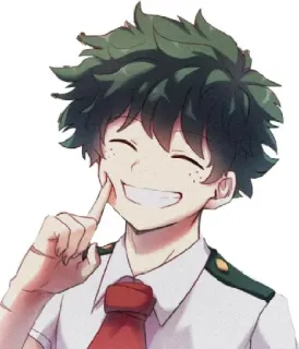 ♥ Izuku Midoriya My Hero Academia anime, manga, my hero academia, deku, izuku midoriya telegram sticker