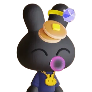💍 bunny, pancakes, cartoon, cute, sticker, animation telegram sticker