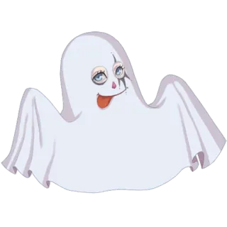 👻 spook, halloween, spookachtig, schattig, cartoon, personage telegram sticker