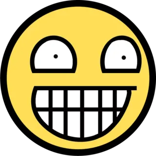 😬 meme, trollface, internet meme, comic, funny, humor telegram sticker
