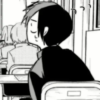 🗞 Anime, Mangá, Escola, Aluno, Sentado, Sala de aula telegram sticker