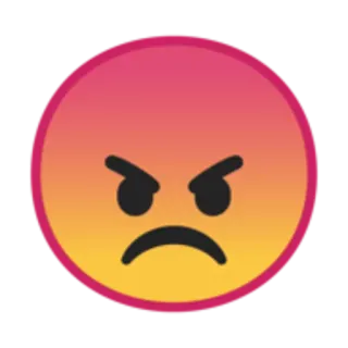 😠 angry, emoji, mad, frustrated, upset telegram sticker