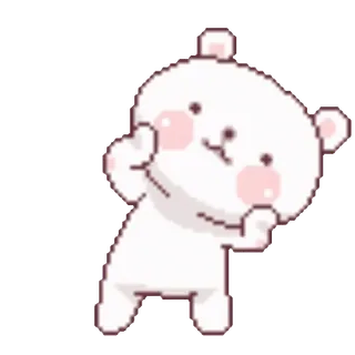 😳 bear, cute, cartoon, kawaii, animal, happy telegram sticker