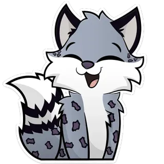 😁 vos, schattig, dier, cartoon, sticker telegram sticker