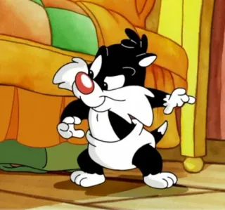 🧃 Sylvester Jr. Looney Tunes dessin animé, Sylvester Junior, Warner Bros., animation, Looney Tunes, personnage telegram sticker