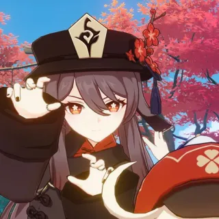 🗿 Hu Tao Genshin Impact Anime, Jeu vidéo, Genshin Impact, Hu Tao, Personnage whatsapp sticker