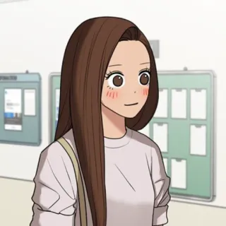 🛍 Anime Mädchen, Comicfigur, Frau, Lächeln, Süß, Asiatin telegram sticker