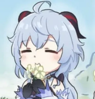 😋 Ganyu Genshin Impact 甘雨, 原神, 动漫, 游戏, 可爱, 贴纸 telegram sticker