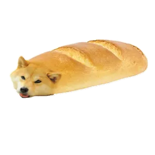 🍰 собака, хлеб, сиба ину, буханка, мем, животное telegram sticker
