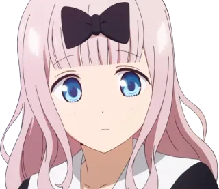 🙁 Chika Fujiwara Kaguya-sama: Love Is War Anime, Hoạt hình, Chân dung, Cô gái, Nhân vật whatsapp sticker