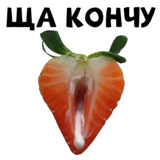 🍓 ЩАКОНЧУ morango, fruta, comida, meme, russo, ofensivo telegram sticker