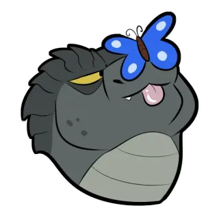 🐞 Tier, Cartoon, Reptil, Krokodil, Schmetterling telegram sticker