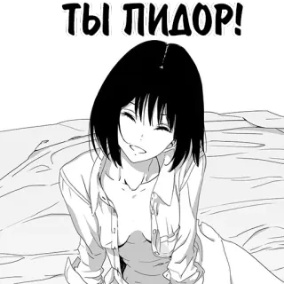👅 ТЫ ПИДОР! ofensivo, ruso, anime telegram sticker