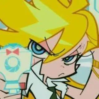 🔫 Panty Anarchy Panty & Stocking with Garterbelt アニメ, カートゥーン, 武器, 金髪, 女の子 telegram sticker