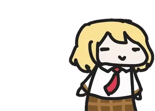 ⏩ Amelia Watson anime girl, vtuber, cute, cartoon telegram sticker