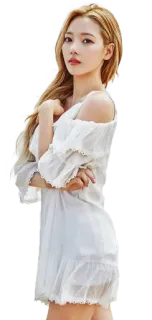 ⭐ mulher, vestido, vestido branco, retrato, loira, moda whatsapp sticker