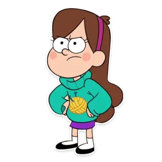 😠 Mabel Pines Gravity Falls mabel, gravity falls, desenho animado, bravo, personagem whatsapp sticker