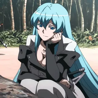 😏 Esdeath Akame ga Kill! Anime, Postać, Esdeath, Akame ga Kill telegram sticker