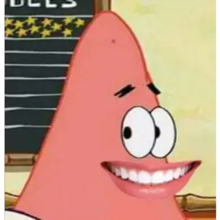 😁 Patrick Star SpongeBob SquarePants 卡通, 搞笑, 表情包, 微笑, 粉色 whatsapp sticker