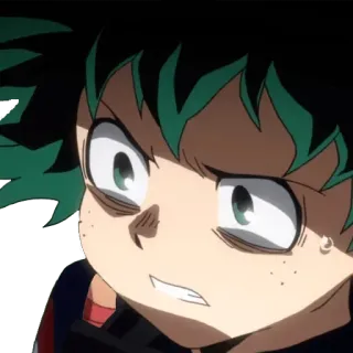 🤨 Izuku Midoriya My Hero Academia Anime, Deku, MHA, My Hero Academia, Charakter telegram sticker