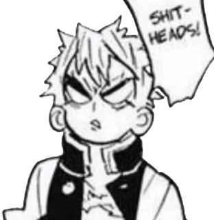 🤬 SHIT-HEADS! Anime, Mangá, Palavrão, Profanidade, Insulto telegram sticker