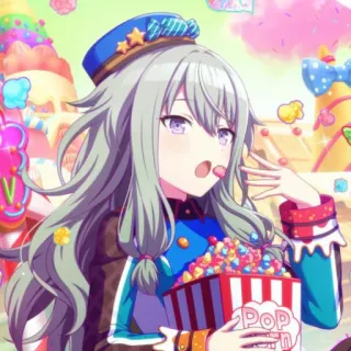 🍵 POPCORN Fille animé, Popcorn, Dessin animé, Mignon, Kawaii whatsapp sticker