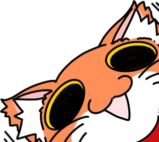 😊 fuchs, cartoon, tier, orange, kawaii whatsapp sticker