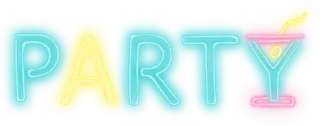 🎉 PARTY festa, celebração, diversão, néon, cocktail, bebida telegram sticker
