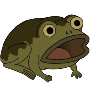 😳 rana, animal, dibujos animados, anfibio telegram sticker