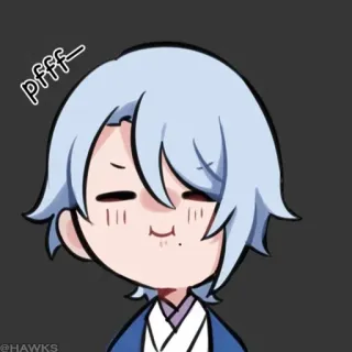 💠 Pfff— Anime, Cartoon, Schmollen, Lustig, Süß whatsapp sticker
