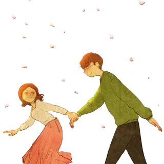 👫 사랑, 커플, 행복, 귀여운, 관계 whatsapp sticker