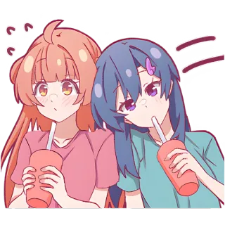 Подружки @Nyasticks telegram stickers