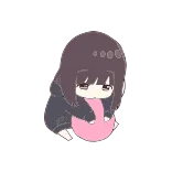☹️ chibi, anime, girl, cartoon, cute, kawaii, sticker telegram sticker