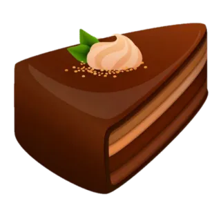 🍰 tarta, postre, chocolate, comida, dulce, trozo, pastelería telegram sticker