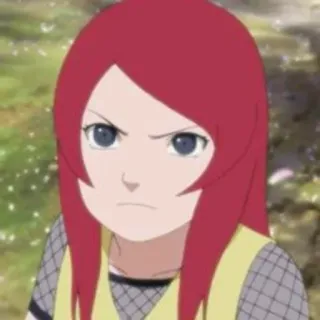 🎈 Kushina Uzumaki Naruto Аниме, Мультфильм, Кушина, Наруто, рыжие волосы telegram sticker