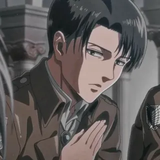 🌟 Levi Ackerman Attack on Titan anime, character, serious, attack on titan, levi, ackerman telegram sticker