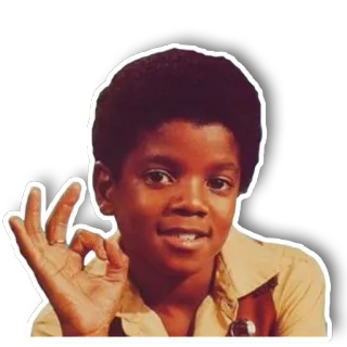 👌 Michael Jackson Michael Jackson, cantante, música, pop, años 80, gesto OK whatsapp sticker