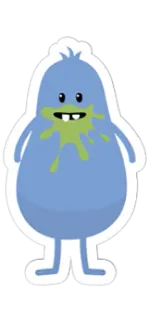 😆 Dippy Dumb Ways to Die character, blue, cartoon, funny, sticker telegram sticker