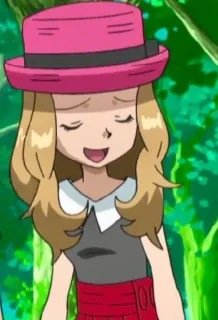😮‍💨 Serena Pokemon Аниме, Мультфильм, Покемон, Персонаж, Серена, Шляпа, Девушка whatsapp sticker