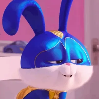 ❄ Snowball The Secret Life of Pets bunny, rabbit, animal, cartoon, superhero, pet telegram sticker
