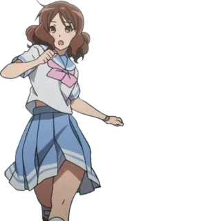 🏃 Anime, Mädchen, Schuluniform, Cartoon, Figur, Kawaii telegram sticker