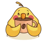 ☕️ 새, 커피, 귀여운, 만화, 동물, 음료 telegram sticker
