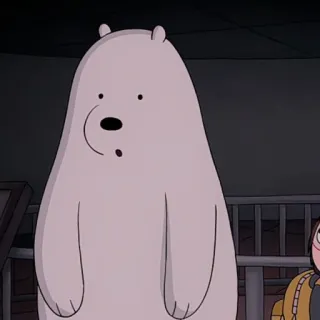 🐻‍❄️ Ice Bear We Bare Bears Cartoon, Bär, Eisbär, Süß, Tier, Eisbär telegram sticker